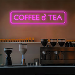 Coffee & Tea Sign Neon Sign for Cafe