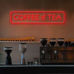 Coffee & Tea Sign Neon Sign for Cafe