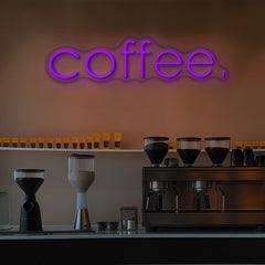 Coffee Neon Sign Text Neon Sign for Cafe Multi Color Available