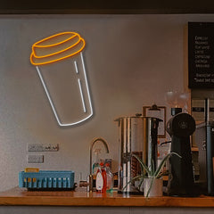 LED Neon Sign of a takeaway coffee cup