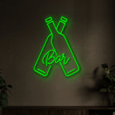 Bar Decoration Sign Wine Bottle Neon Sign for Bar