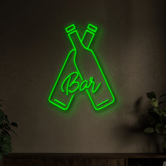 Bar Decoration Sign Wine Bottle Neon Sign for Bar