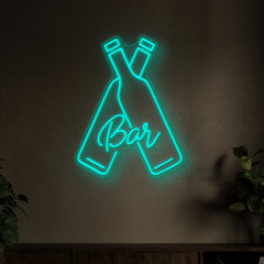 Bar Decoration Sign Wine Bottle Neon Sign for Bar