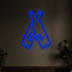 Bar Decoration Sign Wine Bottle Neon Sign for Bar