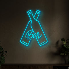 Bar Decoration Sign Wine Bottle Neon Sign for Bar