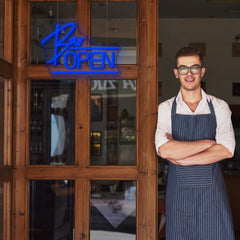 Cursive Bar Open Neon Sign LED Neon Light