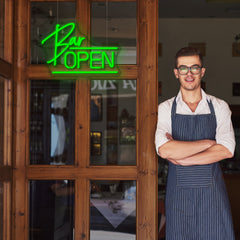 Cursive Bar Open Neon Sign LED Neon Light