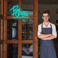 Cursive Bar Open Neon Sign LED Neon Light