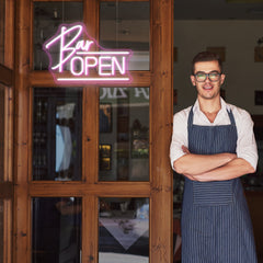 Cursive Bar Open Neon Sign LED Neon Light