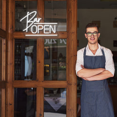 Cursive Bar Open Neon Sign LED Neon Light