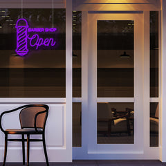 Barber Shop Open Neon Sign Commercial LED Neon Light