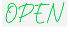 US Custom Text Neon: OPEN