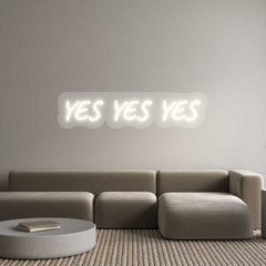 US Custom Text Neon: YES YES YES