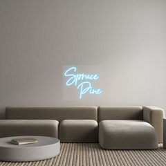 US Custom Text Neon: Spruce
Pine