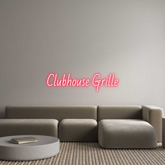 US Custom Text Neon: Clubhouse Gri...