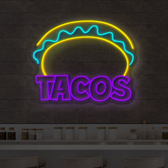Mexican Taco LED Neon Sign - Perfect Neon Light for Taco Lovers & Food Businesses