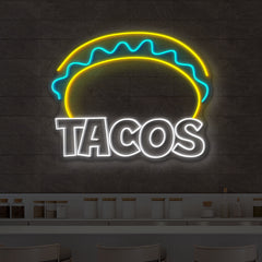 Mexican Taco LED Neon Sign - Perfect Neon Light for Taco Lovers & Food Businesses