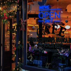 We're Open 24/7 Neon Sign for Business LED Neon Light