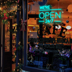 We're Open 24/7 Neon Sign for Business LED Neon Light