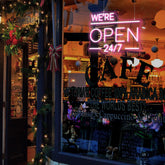 Wir sind rund um die Uhr geöffnet Neonschild für Unternehmen LED Neonlicht