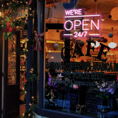 We're Open 24/7 Neon Sign for Business LED Neon Light