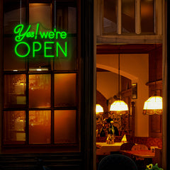 Yes! We're Open Neon Sign LED Neon Light