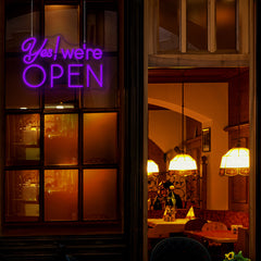 Yes! We're Open Neon Sign LED Neon Light