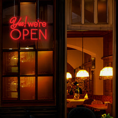 Yes! We're Open Neon Sign LED Neon Light