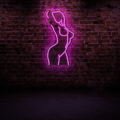 Naked Female Body Neon Sign – Artistic LED Wall Light