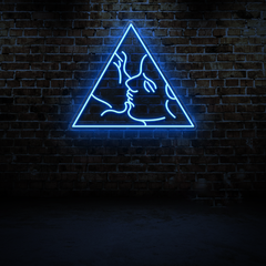 Kiss Neon Sign – Romantic LED Light for Bedroom or Home Decor