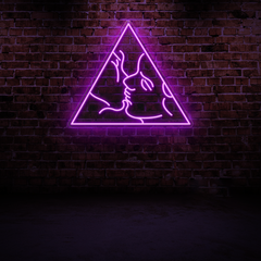 Kiss Neon Sign – Romantic LED Light for Bedroom or Home Decor