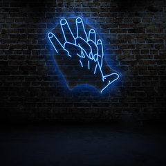 Hand in Hand Neon Sign – Romantic LED Wall Light for Couples