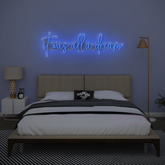 It Was All A Dream Neon Sign – LED Light for Dreamy Bedroom or Studio Decor