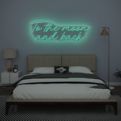 To the Moon and Back Neon Sign – Romantic LED Wall Light