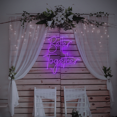 Better Together Neonschild – LED-Wandleuchte für Hochzeiten, Schlafzimmer oder Geschenke