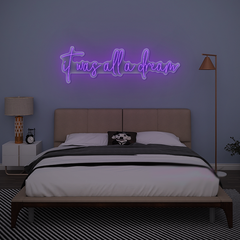 It Was All A Dream Neon Sign – LED Light for Dreamy Bedroom or Studio Decor