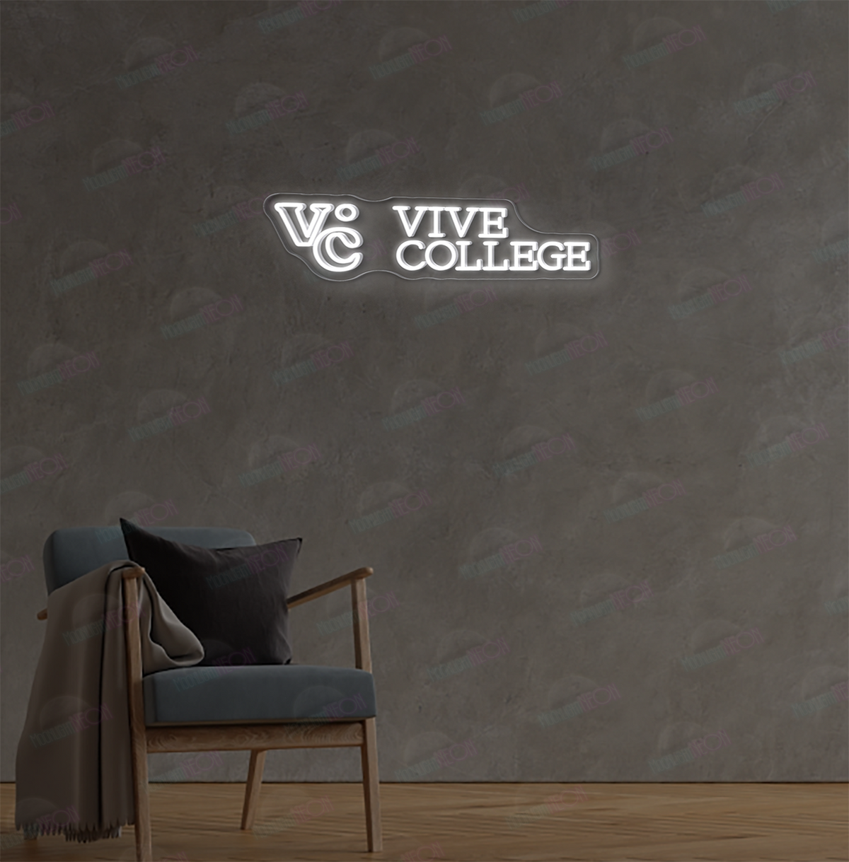 Custom Logo Neon Sign VIVE COLLEGE AMD250901A