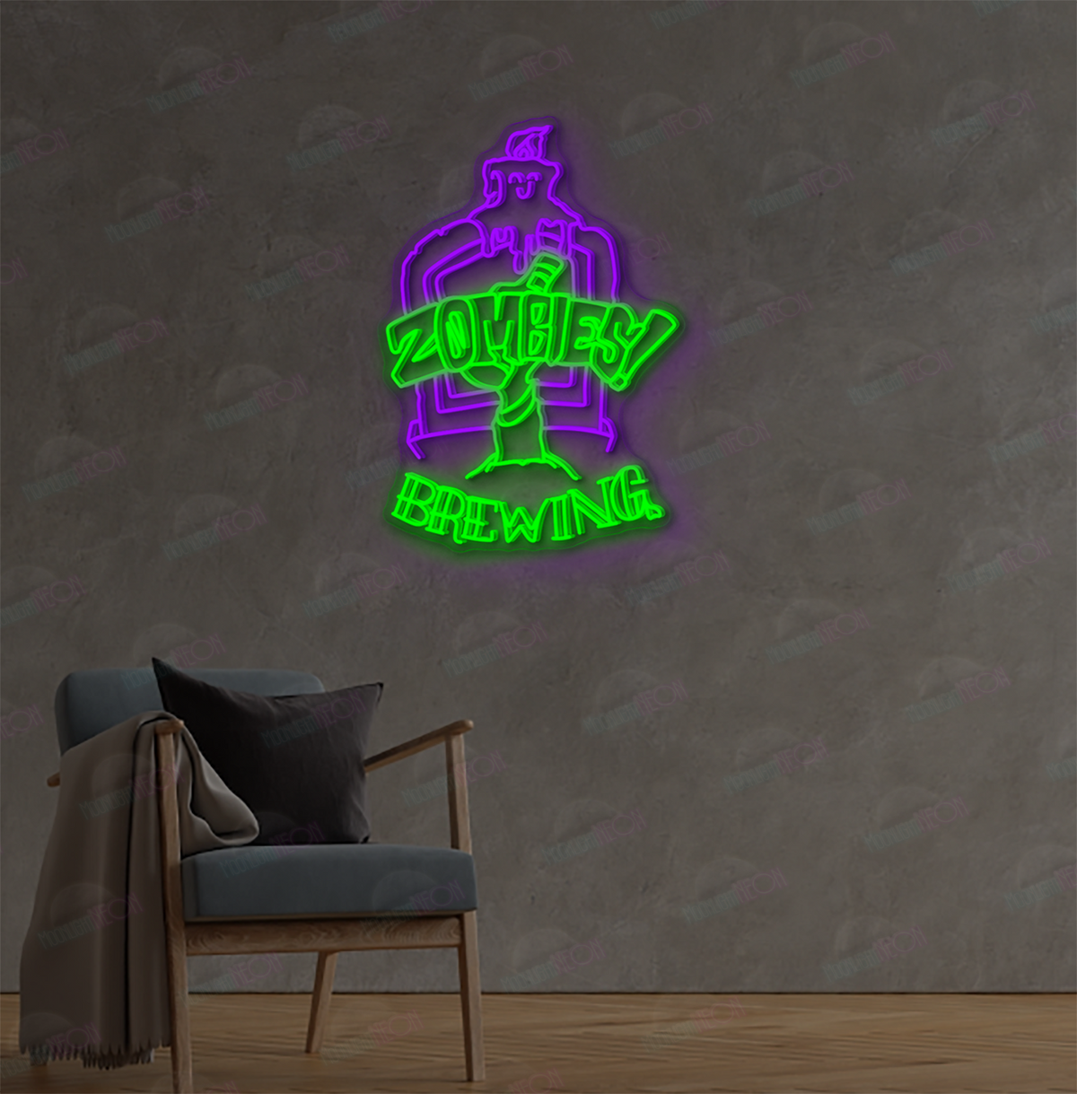Custom Logo Neon Sign Green for (Steven)