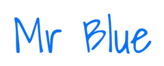 US Custom Text Neon: Mr Blue