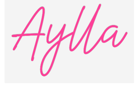 US Custom Text Neon: Aylla