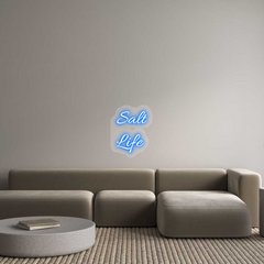 US Custom Text Neon:  Salt
 Life