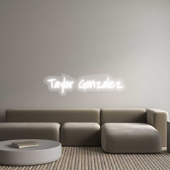 US Custom Text Neon: Taylor Gonzal...