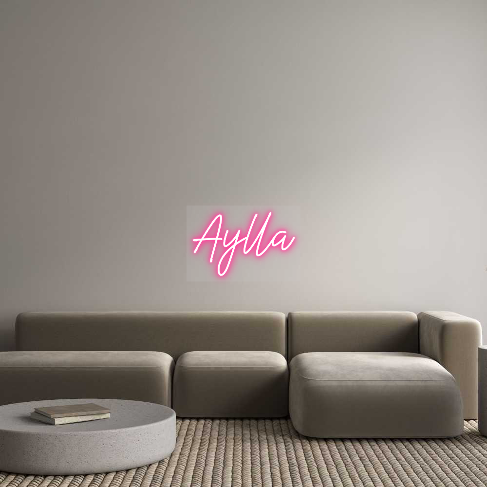 US Custom Text Neon: Aylla