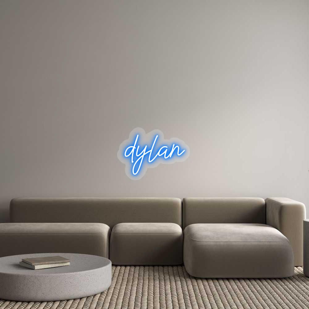 US Custom Text Neon: dylan