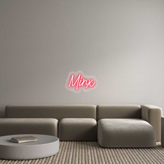 US Custom Text Neon: Minx