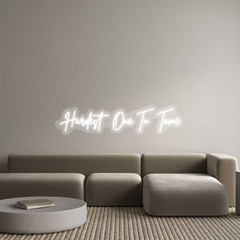US Custom Text Neon: Hardest One T...