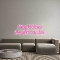 US Custom Text Neon: Paws On Centr...