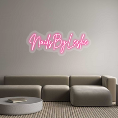 US Custom Text Neon: NailsByLeslie