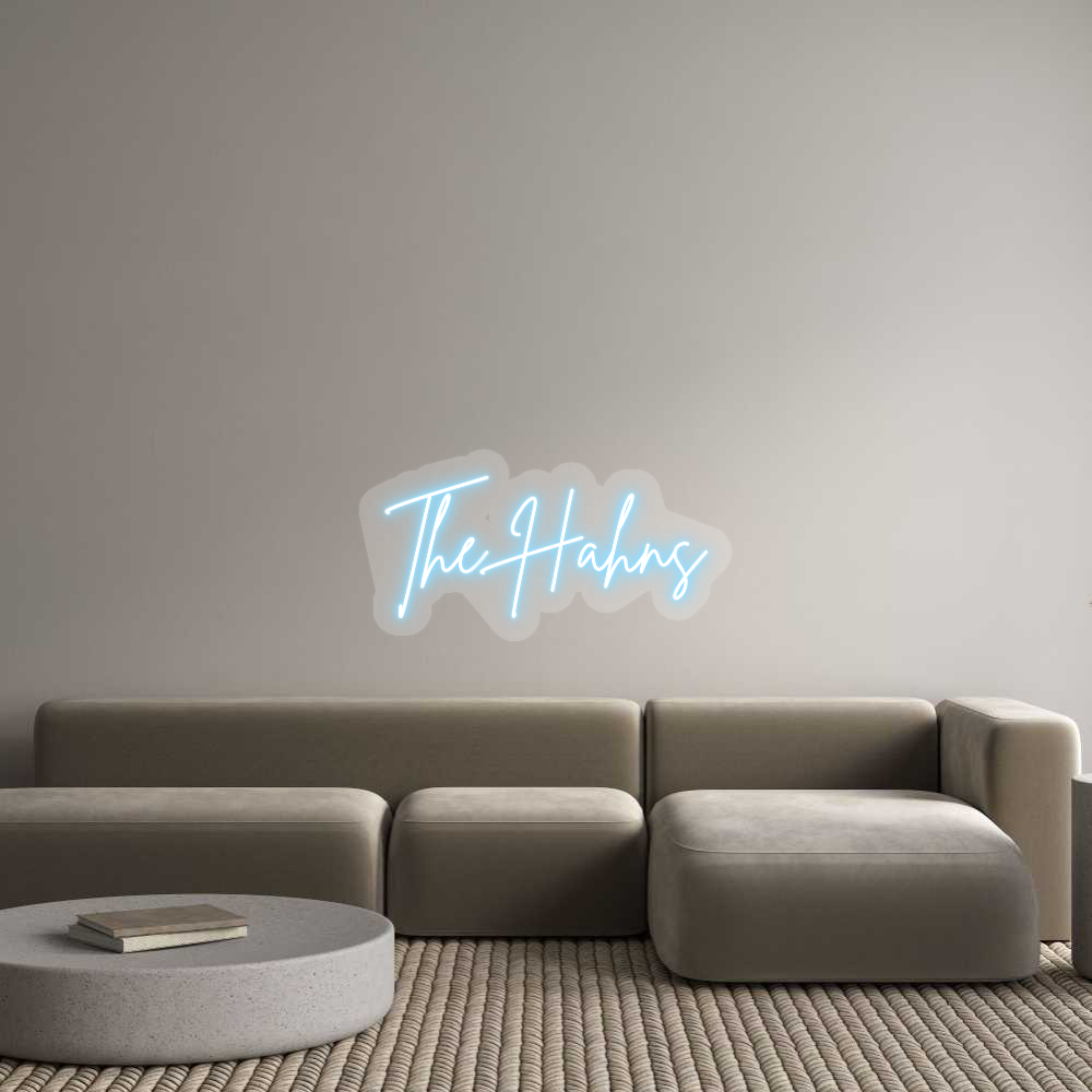 US Custom Text Neon: The Hahns