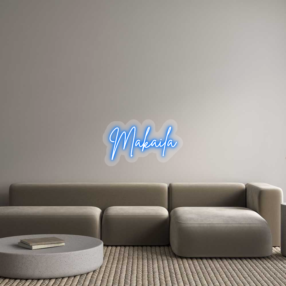 US Custom Text Neon: Makaila